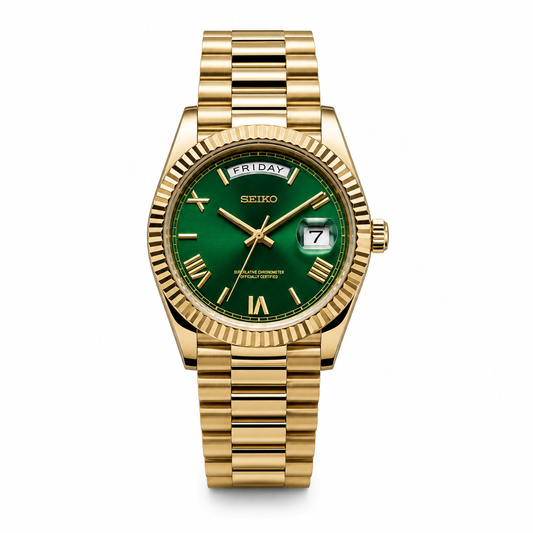 SEIKOMOD DAYDATE (Green,Gold)