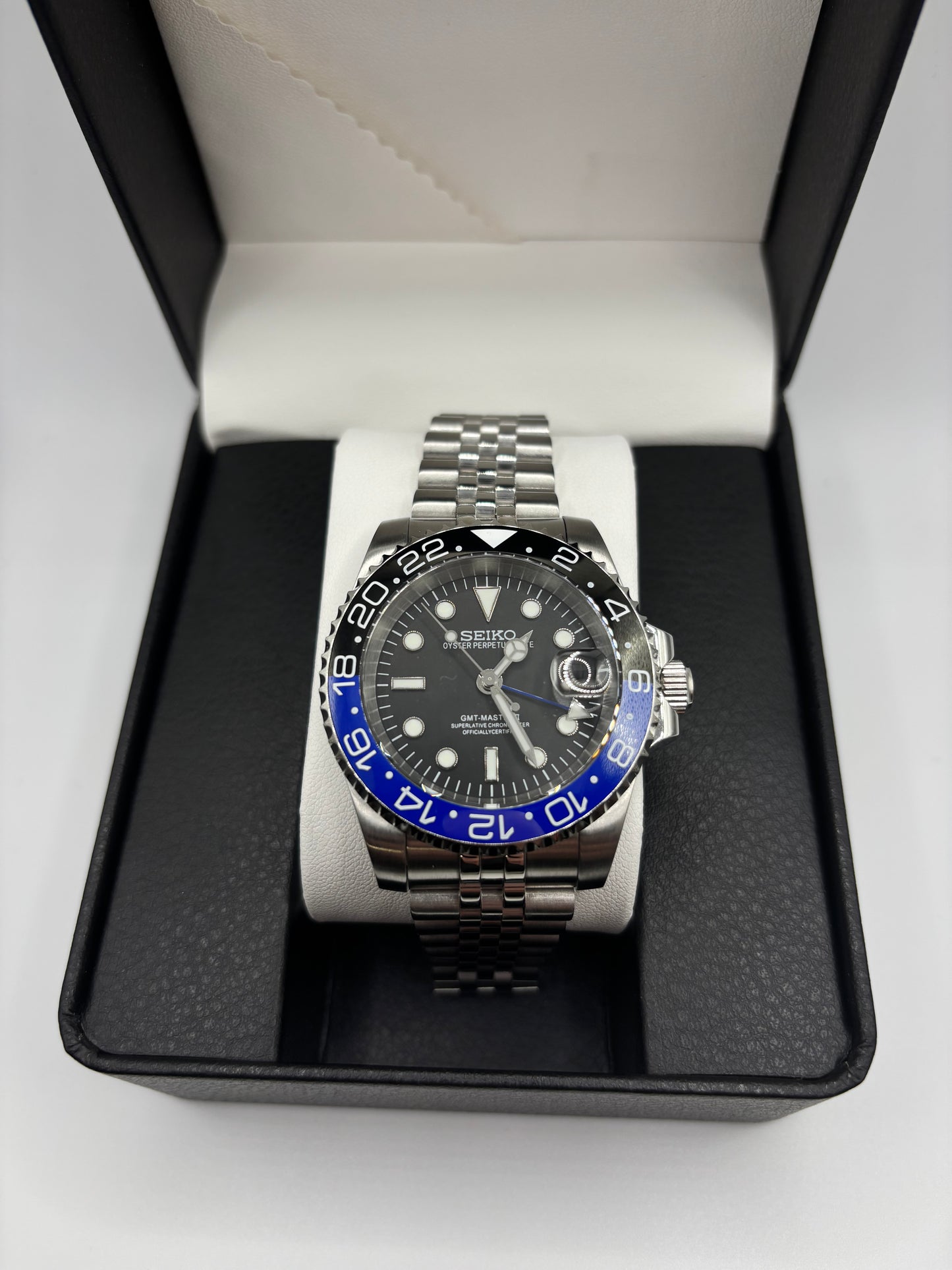 [SEIKO] GMT BAT - 40mm -   Brand New - Custom MOD watch - Black Dial
