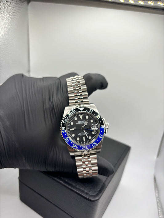 [SEIKO] GMT BAT - 40mm -   Brand New - Custom MOD watch - Black Dial