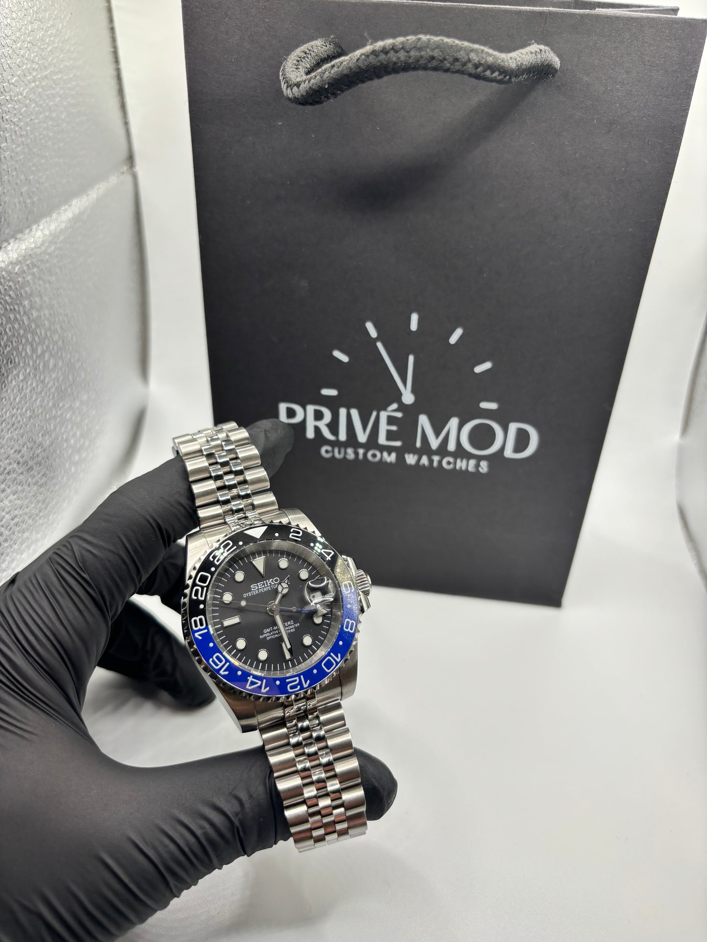 [SEIKO] GMT BAT - 40mm -   Brand New - Custom MOD watch - Black Dial