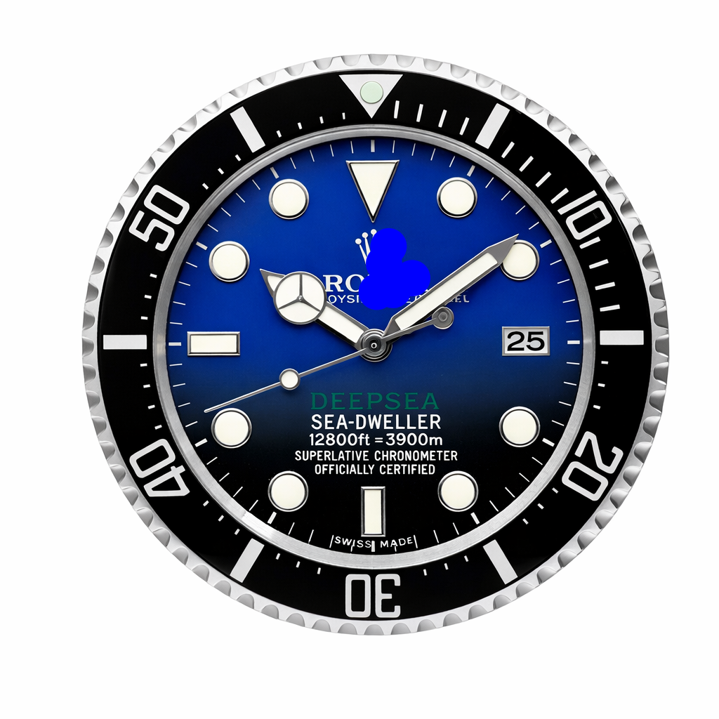 WALL CLOCK CUSTOM (Deep Sea, R Logo)