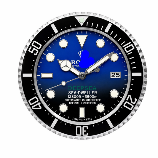 WALL CLOCK CUSTOM (Deep Sea, R Logo)