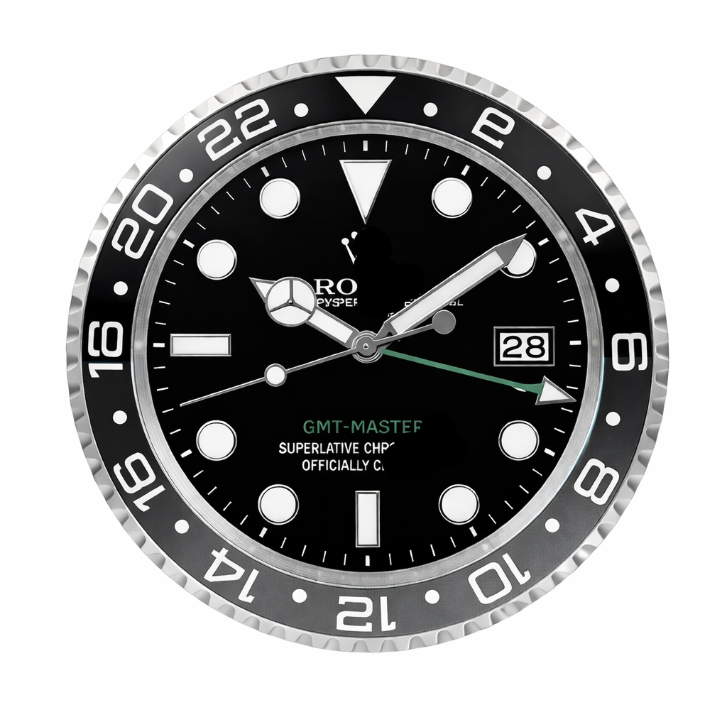 WALL CLOCK CUSTOM (Bruce Wayne GMT, R Logo)