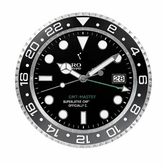WALL CLOCK CUSTOM (Bruce Wayne GMT, R Logo)