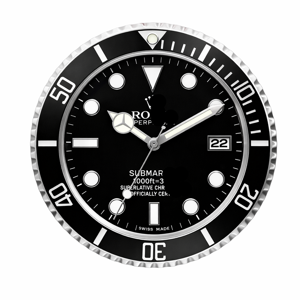 WALL CLOCK CUSTOM (Submariner, R Logo)