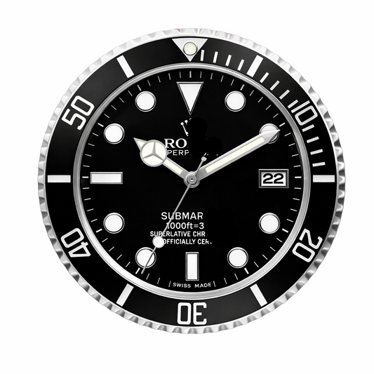 WALL CLOCK CUSTOM (Submariner, R Logo)