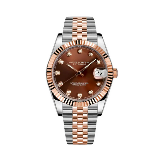 SEIKOMOD DATE JUST 2-Tone (Chocolate, Rose Gold)