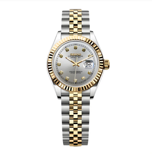 DATEJUST LADIES (2 Tone Gold, Silver Diamond)