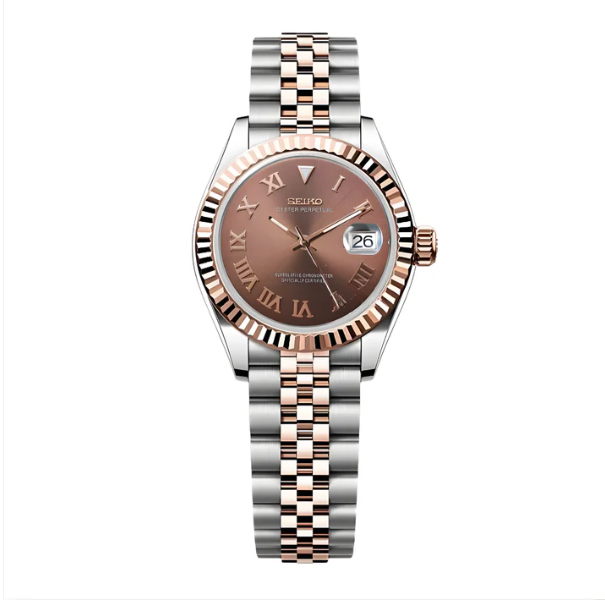 DATEJUST LADIES (2 Tone Rose Gold, Roman, Chocolate)