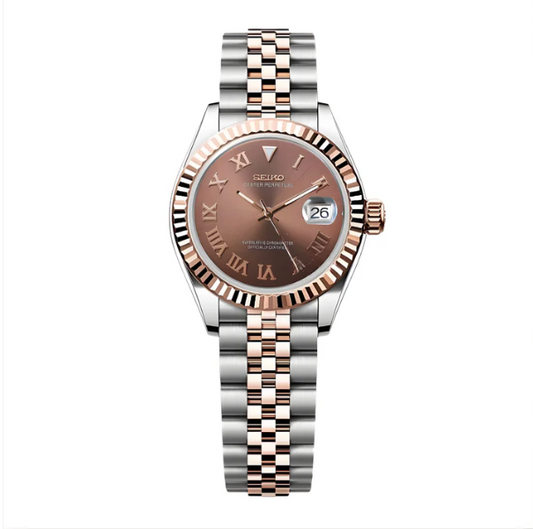 DATEJUST LADIES (2 Tone Rose Gold, Roman, Chocolate)